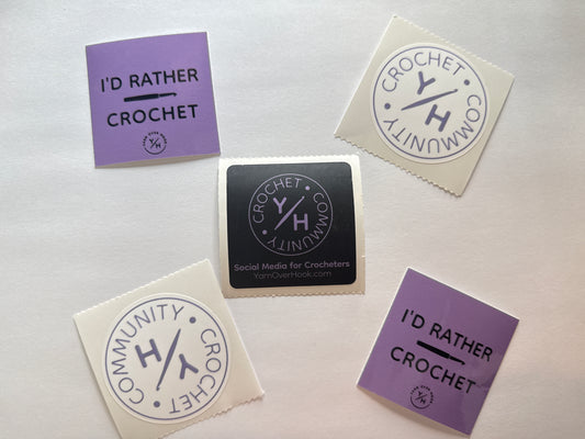 Limited Edition Crochet Sticker Pack | Yarn Over Hook Vinyl Set (5-Pack)